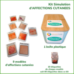 kit de simulation des affections cutanées peau