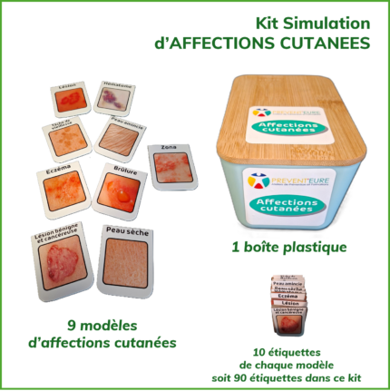 kit de simulation des affections cutanées peau