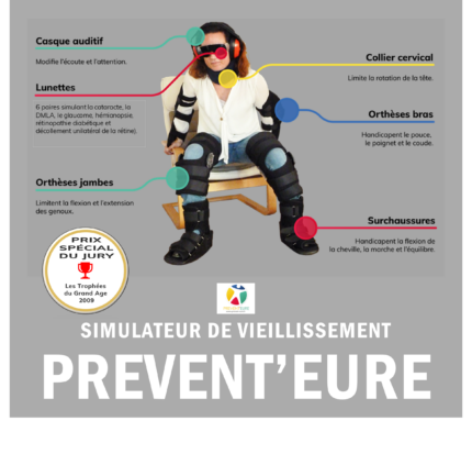 simulateur de vieillissement prevent'eure ®récompensé Prix spécial du jury aux Trophées du Grand Age