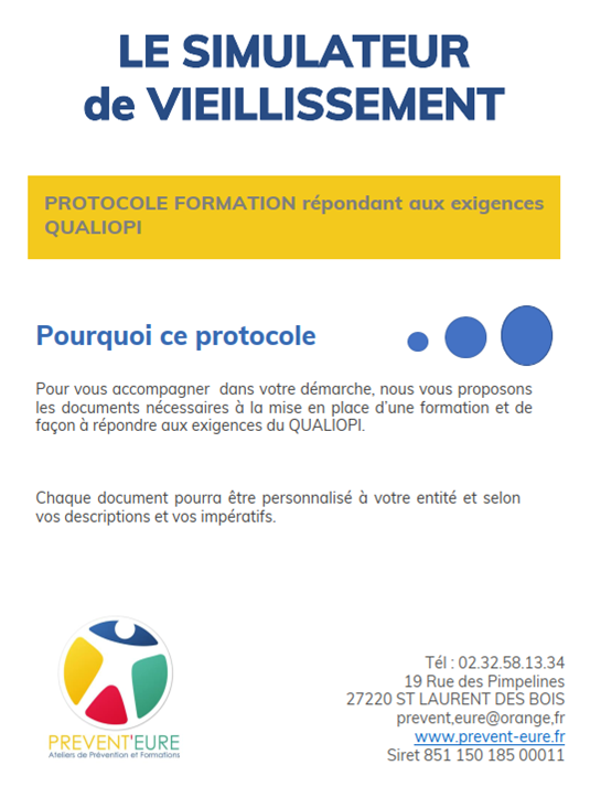 PROTOCOLE DE FORMATION PROTOCOLE DE FORMATION appliqué au simulateur de vieillissement – Image 1