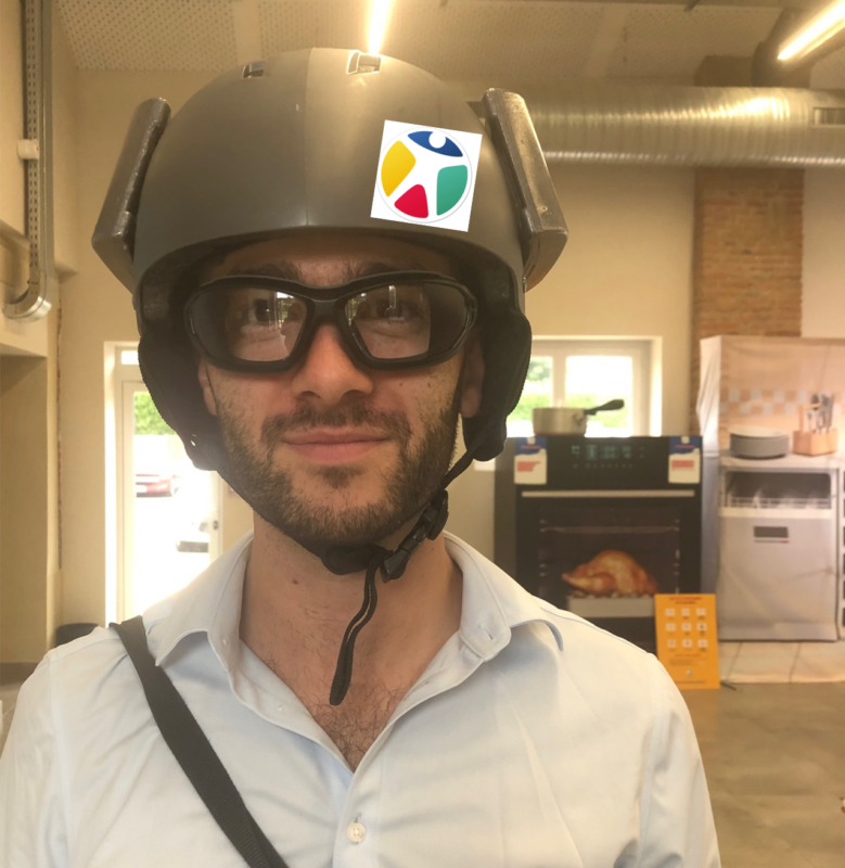 casque au poids de la tete d'un enfant prevent'eure