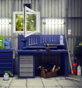 animation realisée avec un decor garage